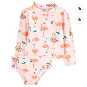 2T Carter's Toddler Girl 2-Piece Rash Guard Swimsuit Set